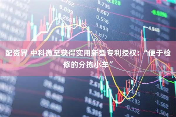 配资界 中科微至获得实用新型专利授权: “便于检修的分拣小车”