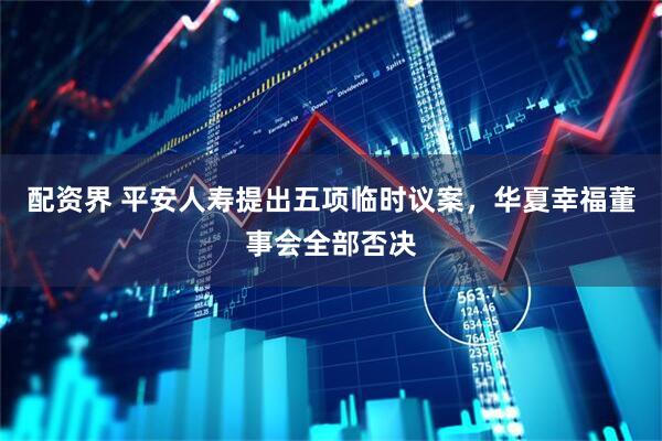 配资界 平安人寿提出五项临时议案，华夏幸福董事会全部否决